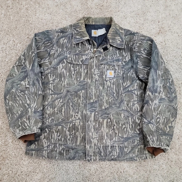 Vintage USA Carhartt Mossy Oak Tree Stand Camo Chore Field Coat Jacket - Picture 1 of 4